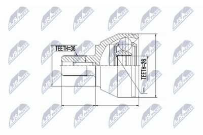 Šarnīru komplekts, Piedziņas vārpsta NTY NPZ-FR-016