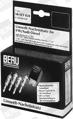 Papildinājuma komplekts, Ātrās palaišanas kvēlsveču sistēma BorgWarner (BERU) SR028