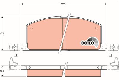 Комплект тормозных колодок, дисковый тормоз TRW GDB323
