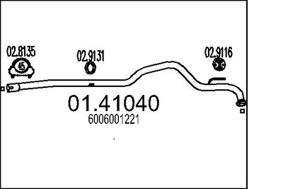 Труба выхлопного газа MTS 01.41040