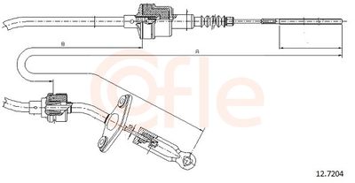 Трос, управление сцеплением COFLE 12.7204