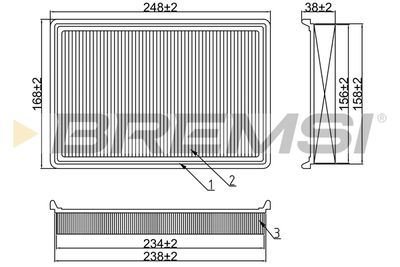 Воздушный фильтр BREMSI FA2162