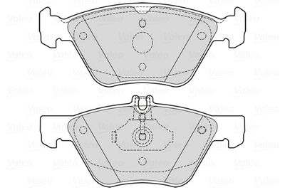 Bremžu uzliku kompl., Disku bremzes VALEO 601729