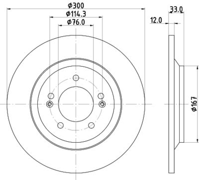 Bremžu diski HELLA PAGID 8DD 355 131-381