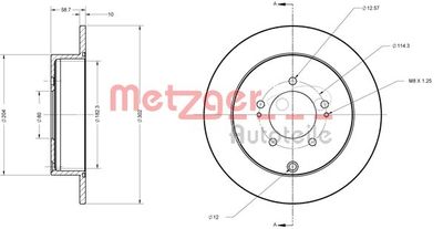 Bremžu diski METZGER 6110197