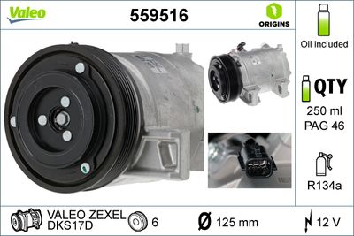 Компрессор, кондиционер VALEO 559516