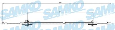 Трос, управление сцеплением SAMKO C0077C