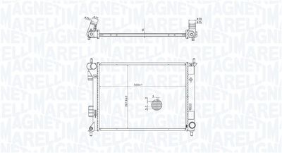 Радиатор, охлаждение двигателя MAGNETI MARELLI 350213204400