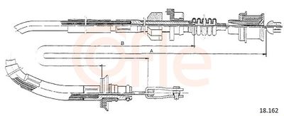 Трос, управление сцеплением COFLE 92.18.162