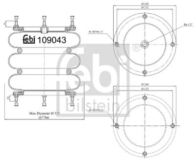 Pneimoatsperes spilvens, Pneimopiekare FEBI BILSTEIN 109043