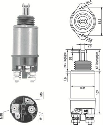 Ievilcējrelejs, Starteris MAGNETI MARELLI 940113050294
