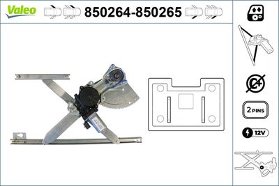 Стеклоподъемник VALEO 850264