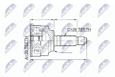 Шарнирный комплект, приводной вал NTY NPZ-HD-053
