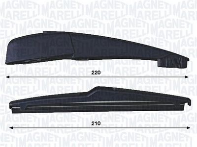 Stikla tīrītāju sviru kompl., Stiklu tīrīšanas sistēma MAGNETI MARELLI 000723180444