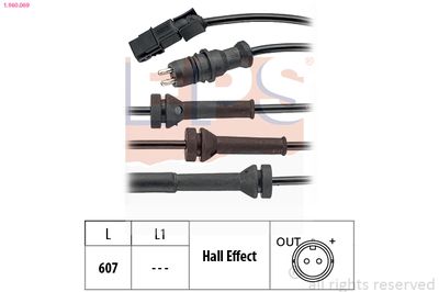 Датчик, частота вращения колеса EPS 1.960.069