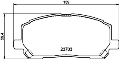 Bremžu uzliku kompl., Disku bremzes HELLA PAGID 8DB 355 011-161