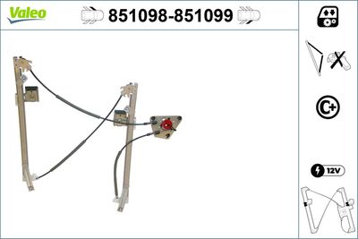 Стеклоподъемник VALEO 851098