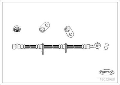 Тормозной шланг CORTECO 19032988