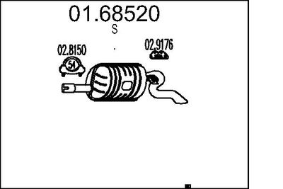 Глушитель выхлопных газов конечный MTS 01.68520
