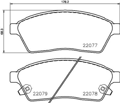 BREMBO P09009 Bremžu uzliku kompl., Disku