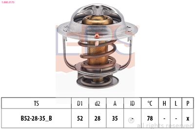 Termostats, Dzesēšanas šķidrums EPS 1.880.317S
