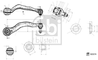 Neatkarīgās balstiekārtas svira, Riteņa piekare FEBI BILSTEIN 185574