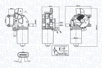 Двигатель стеклоочистителя MAGNETI MARELLI 064376600010