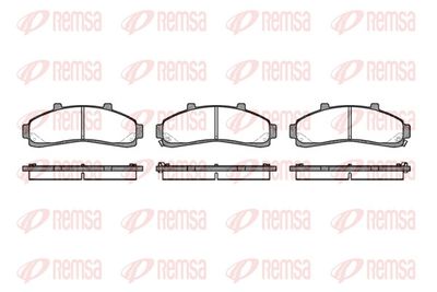 Комплект тормозных колодок, дисковый тормоз REMSA 0571.02