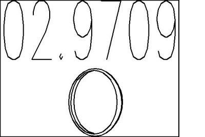 Уплотнительное кольцо, труба выхлопного газа MTS 02.9709
