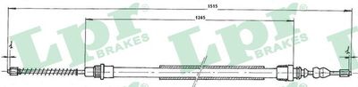 Тросик, cтояночный тормоз LPR C0726B