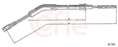 Тросик, cтояночный тормоз COFLE 92.10.702