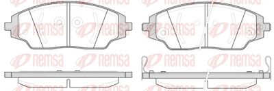 Bremžu uzliku kompl., Disku bremzes REMSA 1537.02