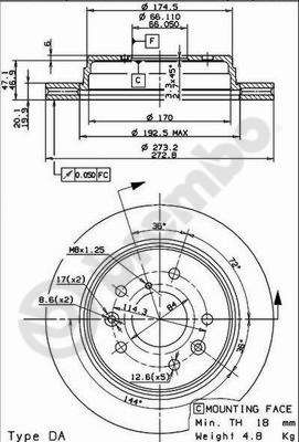 Bremžu diski BREMBO 09.9127.10