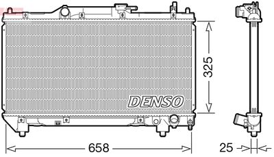Радиатор, охлаждение двигателя DENSO DRM50115
