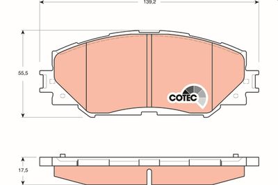 Bremžu uzliku kompl., Disku bremzes TRW GDB3425