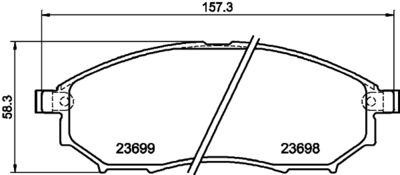 HELLA PAGID 8DB355013141 Bremžu uzliku kompl
