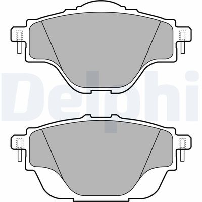 Комплект тормозных колодок, дисковый тормоз DELPHI LP2509