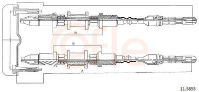 Тросик, cтояночный тормоз COFLE 11.5855