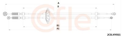 Трос, механическая коробка передач COFLE 92.2CB.HY011