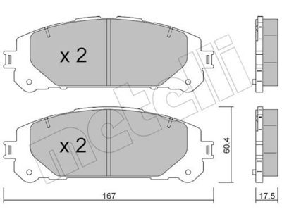 Bremžu uzliku kompl., Disku bremzes METELLI 22-1367-0