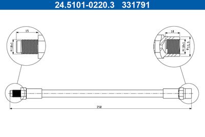 Bremžu šļūtene ATE 24.5101-0220.3
