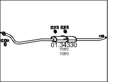 Предглушитель выхлопных газов MTS 01.34330