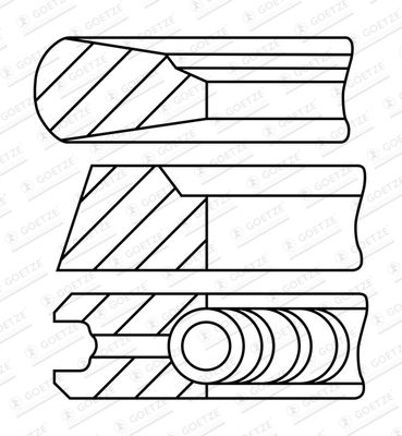 Virzuļa gredzenu komplekts GOETZE ENGINE 08-444922-00