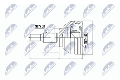 Šarnīru komplekts, Piedziņas vārpsta NTY NPZ-RE-016