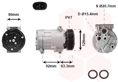 Компрессор, кондиционер VAN WEZEL 4300K369