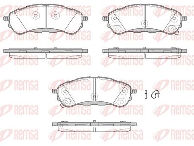 Bremžu uzliku kompl., Disku bremzes REMSA 1750.12