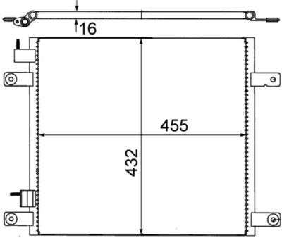 Конденсатор, кондиционер MAHLE AC 705 000S