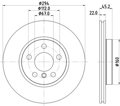 HELLA PAGID 8DD355122651 Bremžu diski