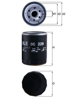 Масляный фильтр MAHLE OC 229