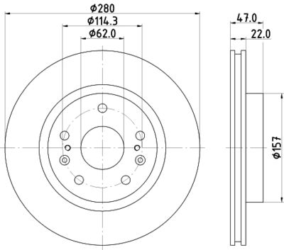 Bremžu diski HELLA PAGID 8DD 355 120-521
